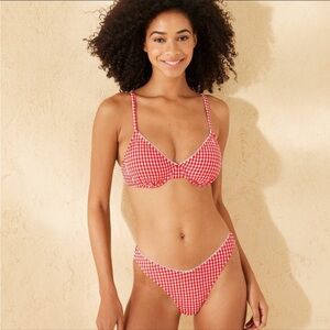 Red Gingham Bikini Set
